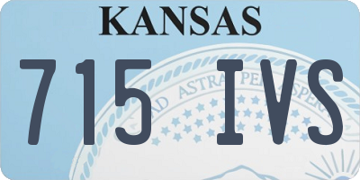 KS license plate 715IVS