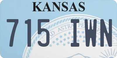 KS license plate 715IWN
