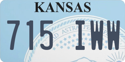 KS license plate 715IWW