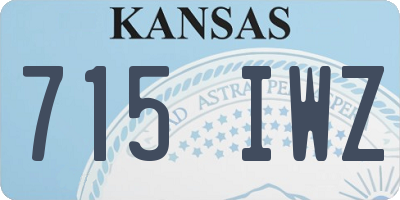KS license plate 715IWZ