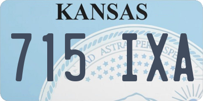 KS license plate 715IXA