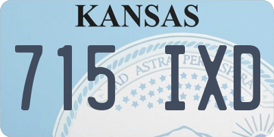 KS license plate 715IXD