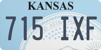 KS license plate 715IXF