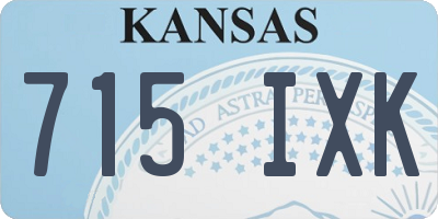KS license plate 715IXK