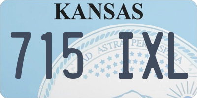 KS license plate 715IXL
