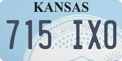 KS license plate 715IXO