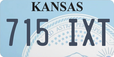 KS license plate 715IXT