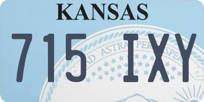 KS license plate 715IXY