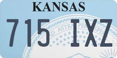 KS license plate 715IXZ
