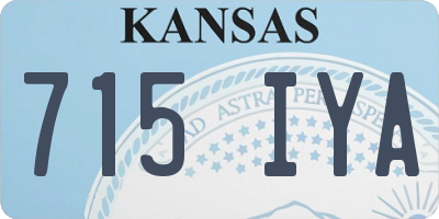 KS license plate 715IYA