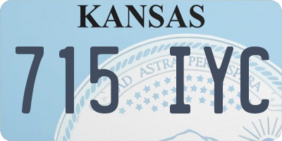 KS license plate 715IYC