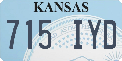 KS license plate 715IYD