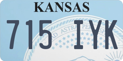 KS license plate 715IYK