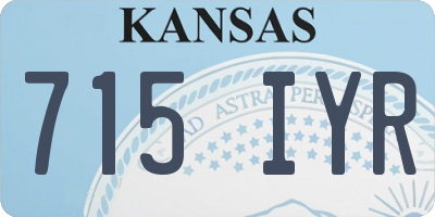 KS license plate 715IYR