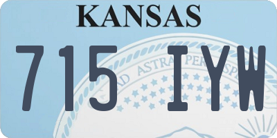 KS license plate 715IYW