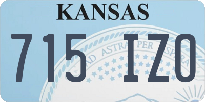 KS license plate 715IZO