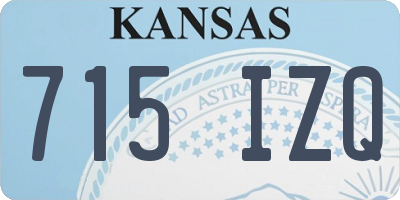 KS license plate 715IZQ