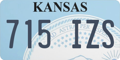 KS license plate 715IZS