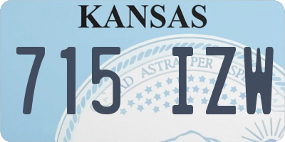 KS license plate 715IZW