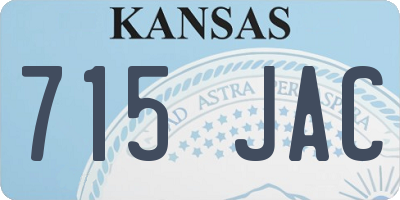 KS license plate 715JAC