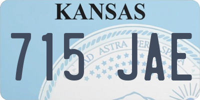 KS license plate 715JAE