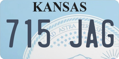 KS license plate 715JAG