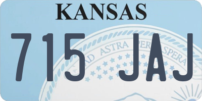 KS license plate 715JAJ