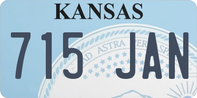KS license plate 715JAN