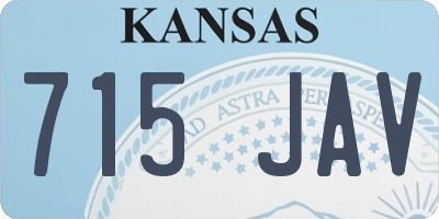 KS license plate 715JAV