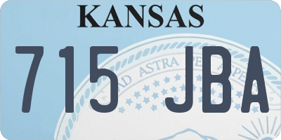 KS license plate 715JBA
