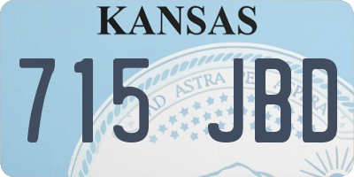 KS license plate 715JBD