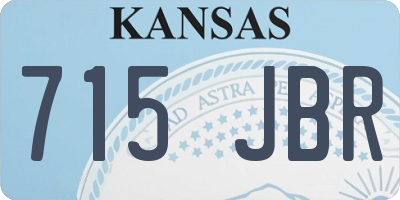 KS license plate 715JBR