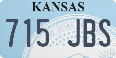 KS license plate 715JBS