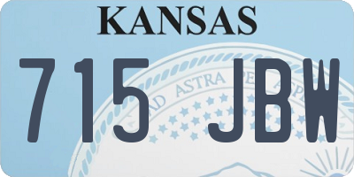 KS license plate 715JBW