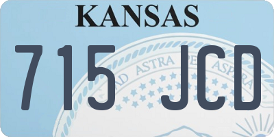 KS license plate 715JCD