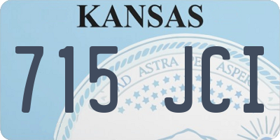 KS license plate 715JCI