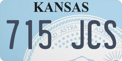 KS license plate 715JCS