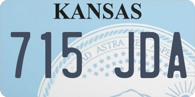 KS license plate 715JDA