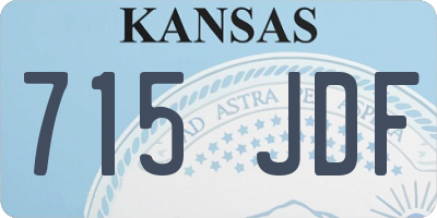 KS license plate 715JDF