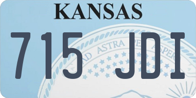 KS license plate 715JDI