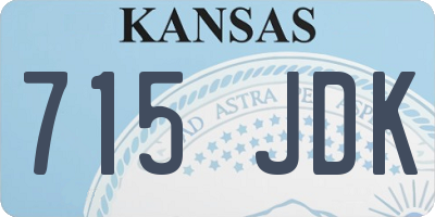 KS license plate 715JDK