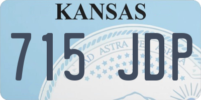 KS license plate 715JDP