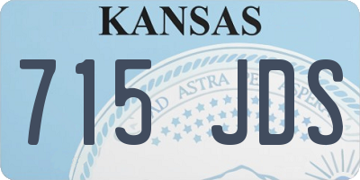 KS license plate 715JDS