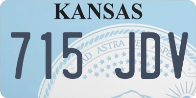 KS license plate 715JDV