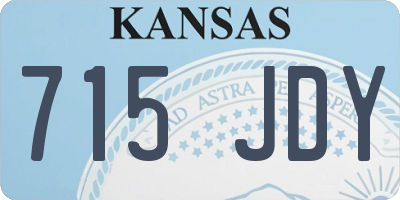 KS license plate 715JDY