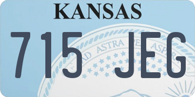 KS license plate 715JEG