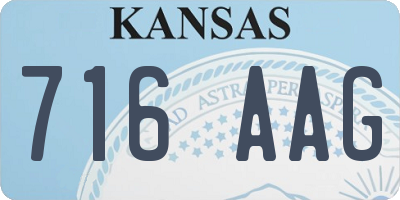 KS license plate 716AAG