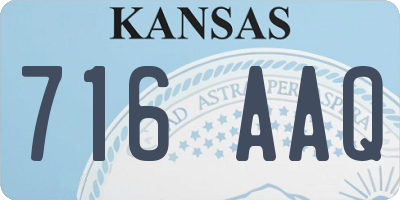 KS license plate 716AAQ