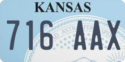 KS license plate 716AAX