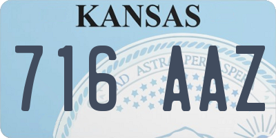 KS license plate 716AAZ